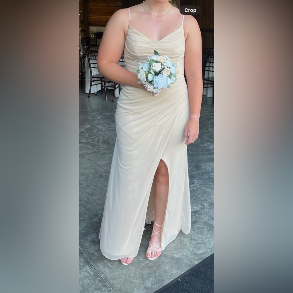 Champagne Chiffon Bridesmaid Dress